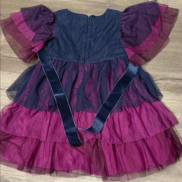 Mini Boden Witchy Navy and Purple Embroidered Dress - Picture 7 of 7